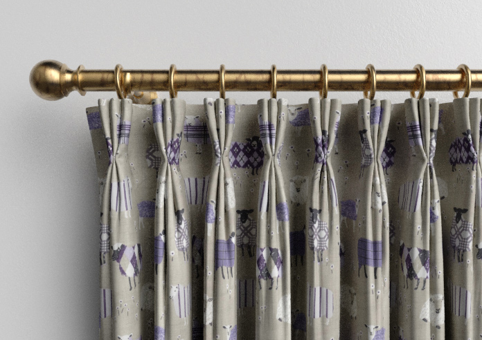 Baa Baa, Lavender - Made to Measure Curtains - Image 11